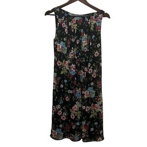 Suzi Chin for Maggy Boutique Floral Black Midi Dress